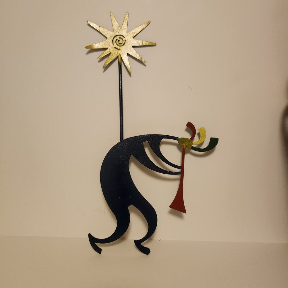 Kokopelli Fluted 18.5" Metal Art
